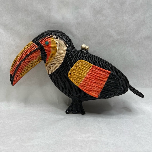 SERPUI Toucan Wicker Crossbody / Clutch Bag - Picture 5 of 14